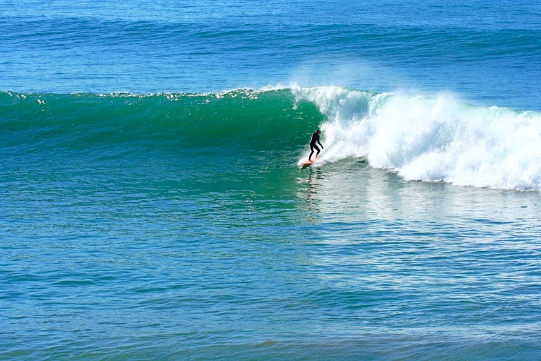 Mellow beach break waves at Banana Beach surf spot Morocco