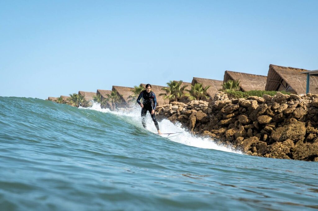 Powerful reef break in Dakhla southern Morocco